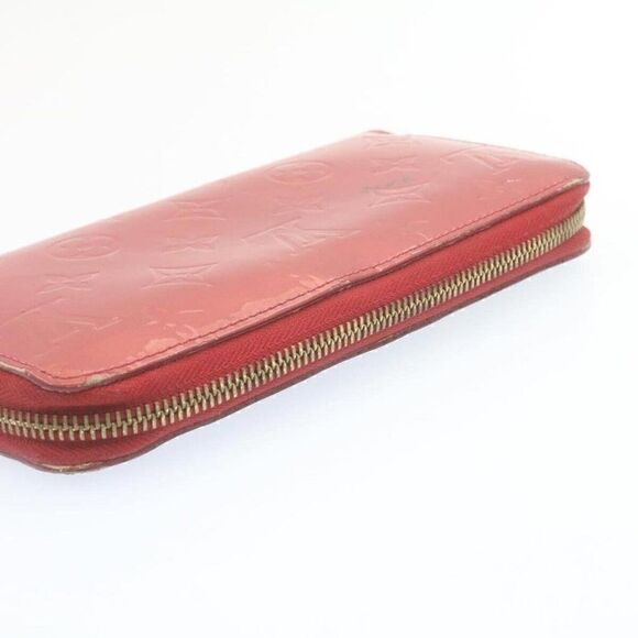 LOUIS VUITTON Monogram Vernis Zippy Wallet Long Wallet Red - Picture 3 of 15